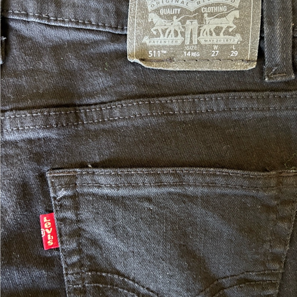 NWOT Levi's Boys Dark Gray Straight Jeans - Picture 4 of 6